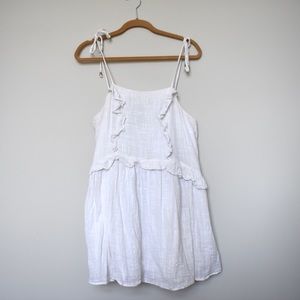 Princess Polly White Linen Mini Dress